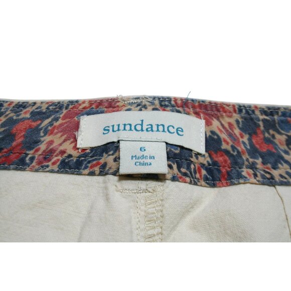 Sundance Odyssey Floral Embroidered Shorts Womens Size 6 Beige Boho Button Fly - Picture 8 of 11